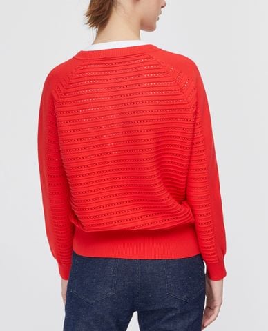  MAX&Co. - Áo len nữ tay dài phom suông Openwork 3D Pattern 