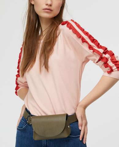  MAX&Co. - Áo len nữ tay dài Contrasting Ruffles 