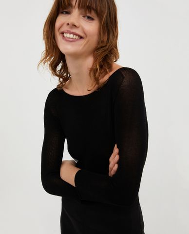  MAX&Co. - Áo dệt kim nữ cổ thuyền tay dài Esile 