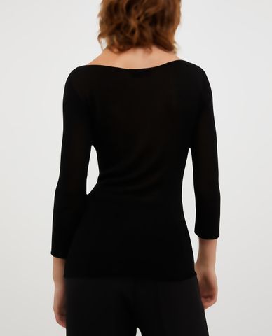  MAX&Co. - Áo dệt kim nữ cổ thuyền tay dài Esile 