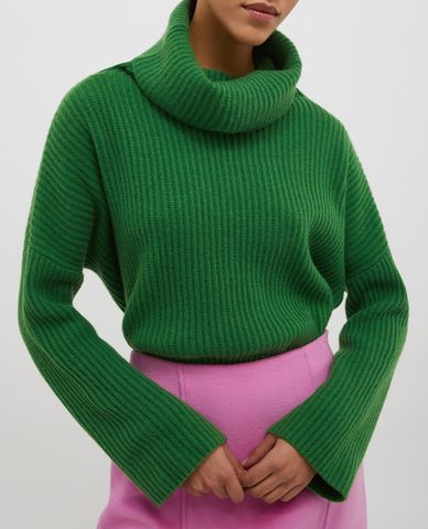  MAX&Co. - Áo sweater nữ tay dài cổ lọ phom rộng xẻ tà Scorgere 