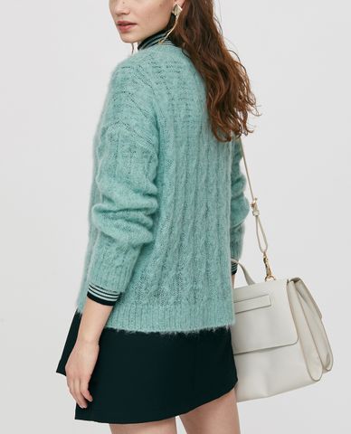  MAX&Co. - Áo len nữ cổ tròn tay dài Braided Mohair 