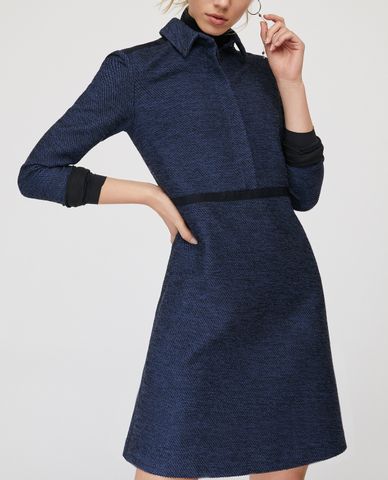  MAX&Co. - Đầm mini cổ bẻ tay dài Tweed Jersey 