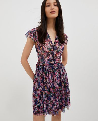  MAX&Co. - Đầm xếp li mini cổ V tay ngắn Rebecca 