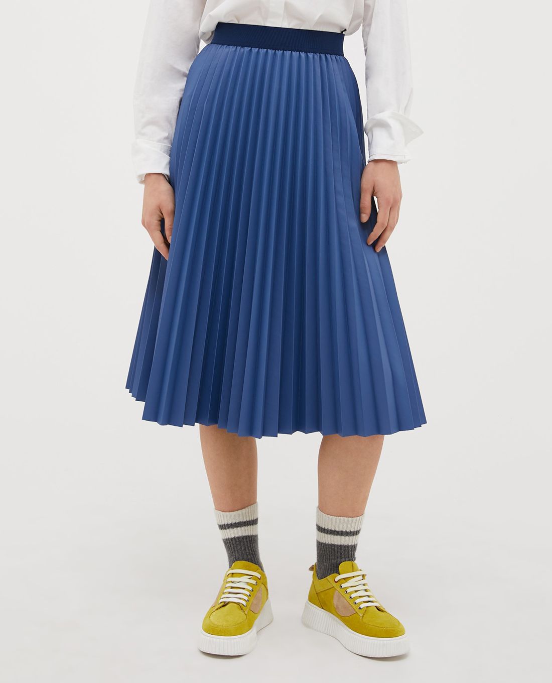Chân váy midi xếp li trắng hoa nhí Zara free size  Quần áo size lớn  Quần  áo ngoại cỡ  Shop size lớn