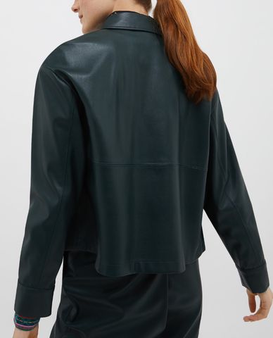  MAX&Co. - Áo khoác da nữ tay dài cổ bẻ Credere 