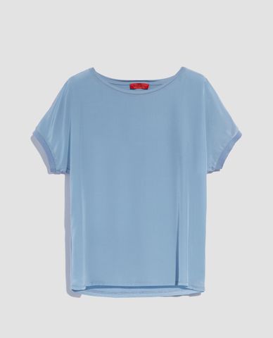  MAX&Co. - Áo thun nữ cổ tròn tay ngắn Silk And Jersey 