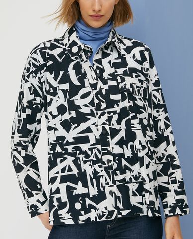  MAX&Co. - Áo sơ mi nữ tay dài cổ bẻ Techno Jersey 