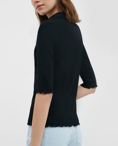  MAX&Co. - Áo polo nữ tay lở Ribbed Jersey 