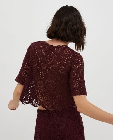  MAX&Co. - Áo croptop nữ cổ tròn tay ngắn Ambito 