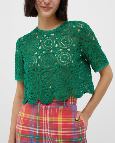  MAX&Co. - Áo croptop nữ ngắn tay cổ tròn dáng lửng Dava 