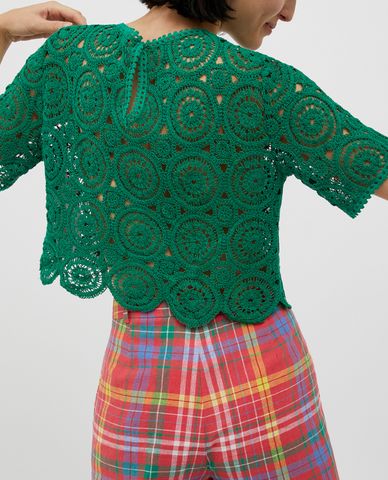  MAX&Co. - Áo croptop nữ ngắn tay cổ tròn dáng lửng Dava 