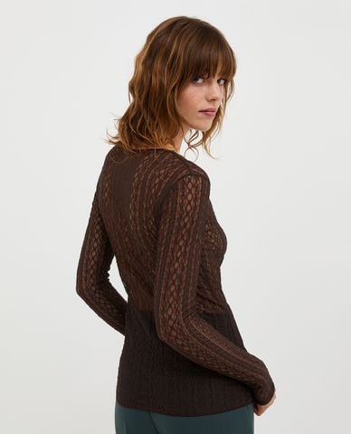  MAX&Co. - Áo kiểu nữ cổ tròn tay dài phom ôm Ermione 