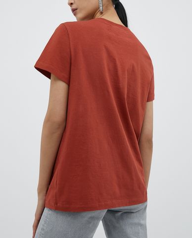  MAX&Co. - Áo thun nữ cổ tròn ngắn tay Slogan 