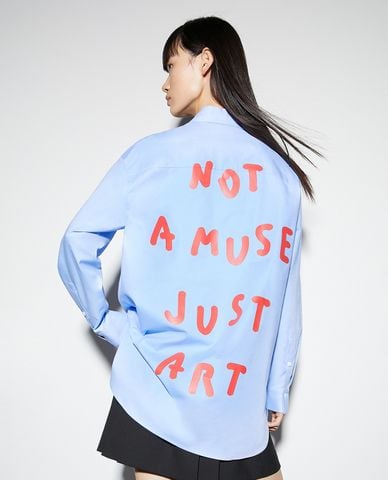  MAX&Co. - Áo sơ mi cổ bẻ tay dài Art&Memories 