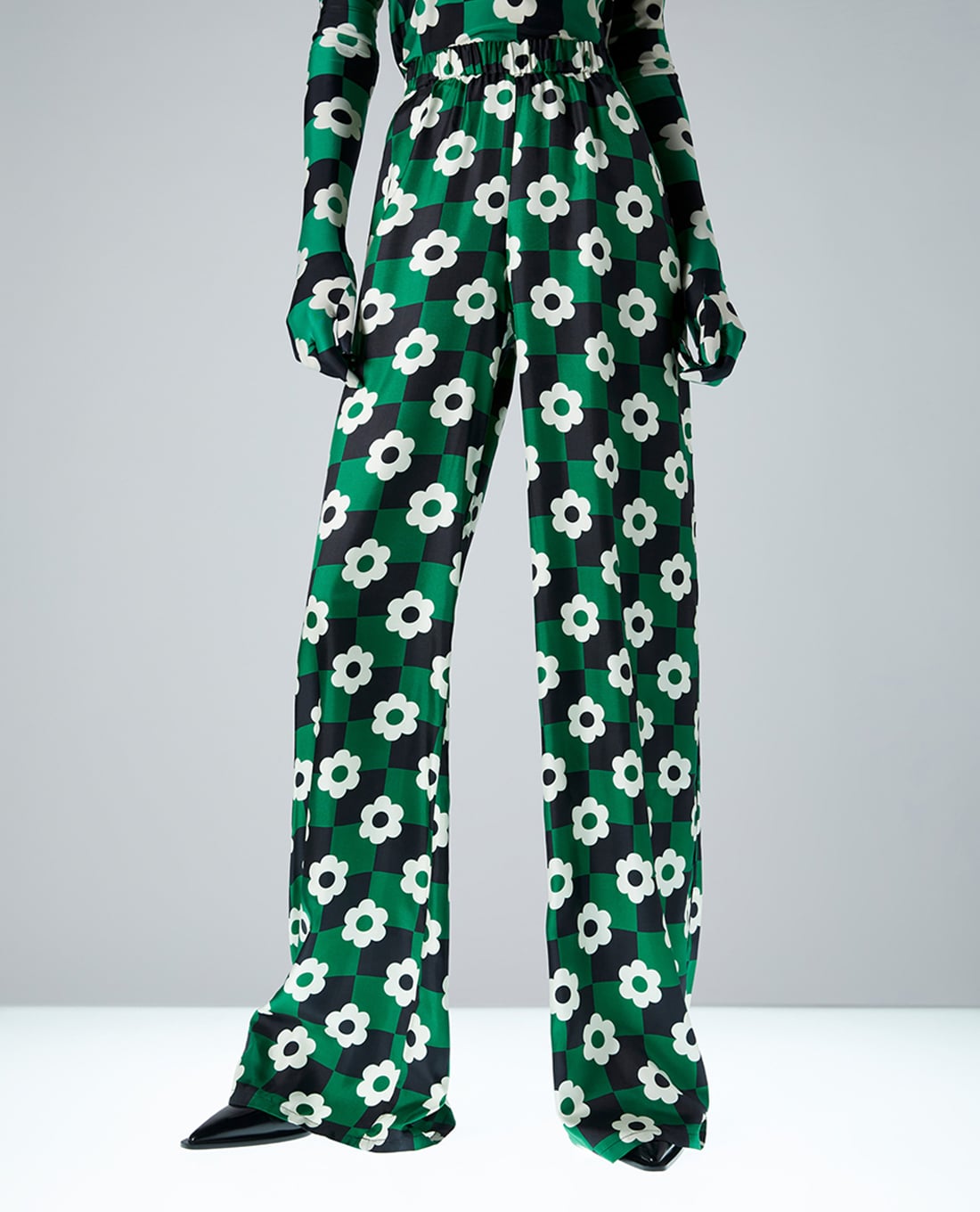 MAX&Co. - Quần ống rộng lưng thun hoạ tiết Maggie