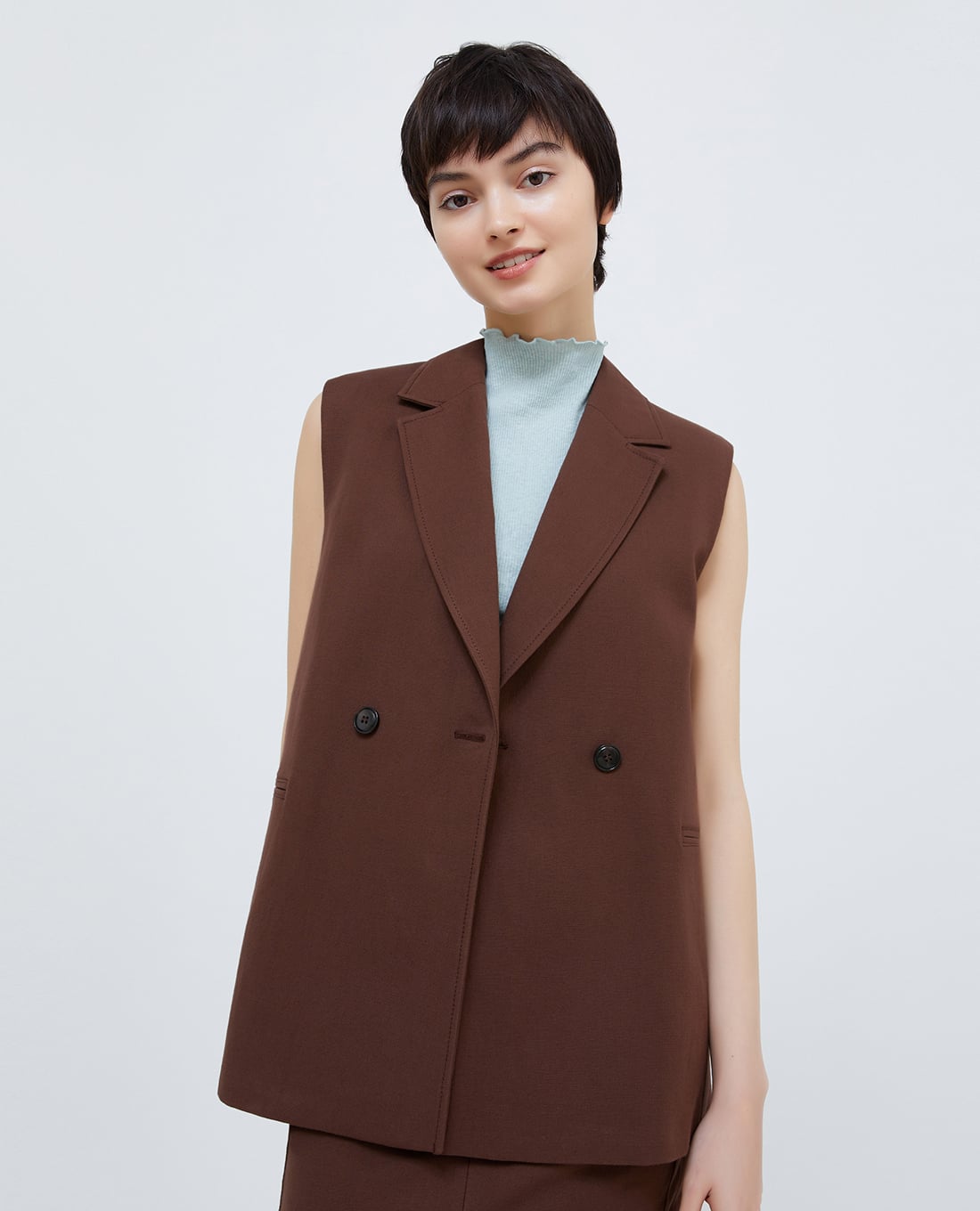 MAX&Co. - Áo khoác gilet cổ bẻ phối nút Helena