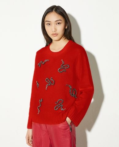  MAX&Co. - Áo dệt kim nữ cổ tròn tay dài Sevres 