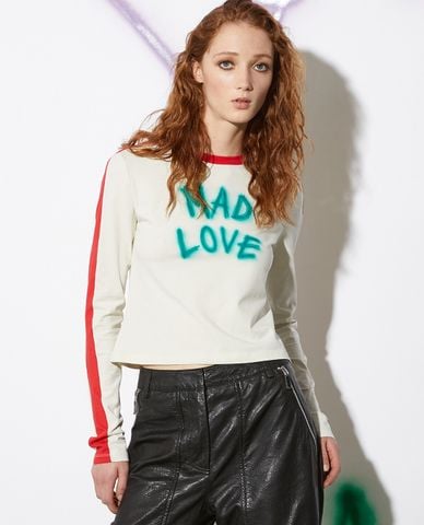  MAX&Co. - Áo thun cổ tròn tay dài phom croptop Hahaah 