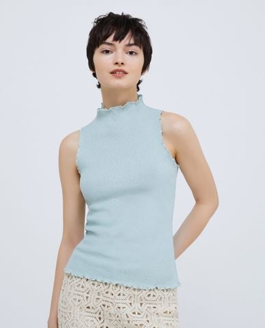  MAX&Co. - Áo sát nách cổ trụ phom ôm Elle 