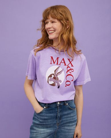  MAX&Co. - Áo thun cổ tròn tay ngắn trang trí hoạt hình Izzy 