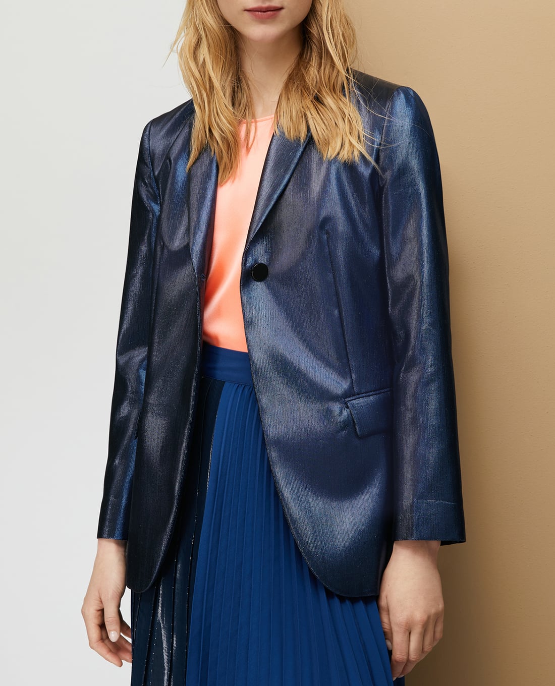 MAX&Co. - Áo blazer nữ tay dài Iridescent Lamé