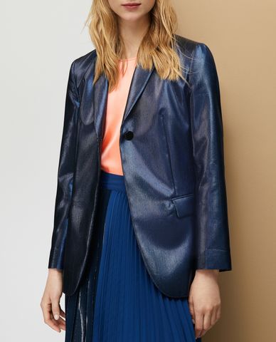  MAX&Co. - Áo blazer nữ tay dài Iridescent Lamé 