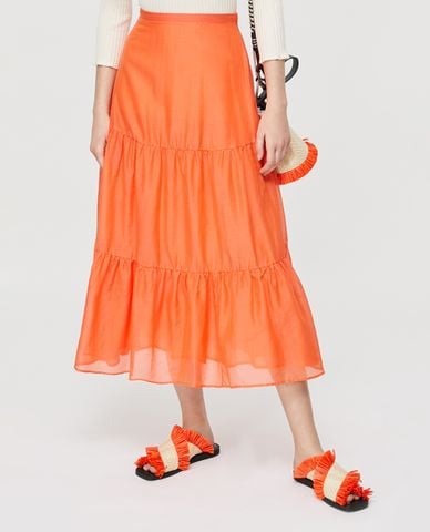  MAX&Co. - Chân váy midi xếp li Cotton Voile And Silk 