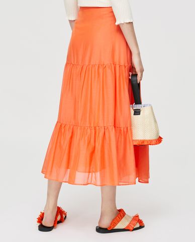  MAX&Co. - Chân váy midi xếp li Cotton Voile And Silk 