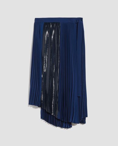  MAX&Co. - Chân váy midi bất đối xứng Lamé Insert 