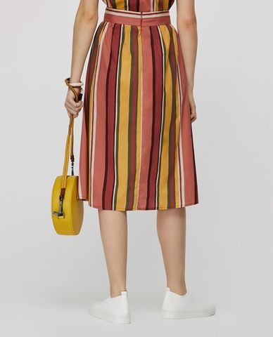  MAX&Co. - Chân váy midi kẻ sọc Cotton Poplin 