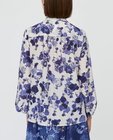  MAX&Co. - Áo sơ mi nữ tay dài Floral Pure Silk 
