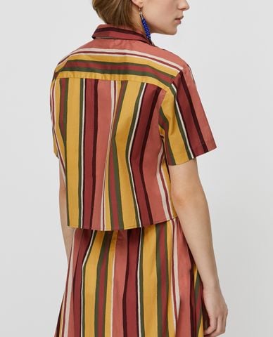  MAX&Co. - Áo sơ mi nữ tay ngắn phom lửng Cotton Poplin 