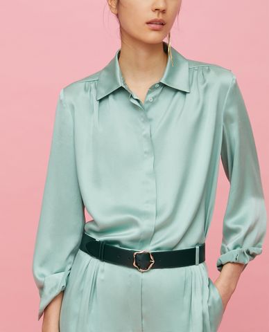  MAX&Co. - Áo sơ mi nữ tay dài Silk Satin 