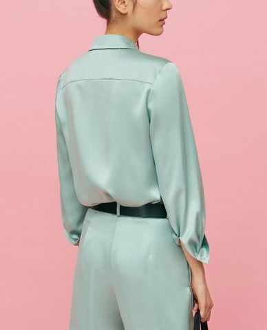  MAX&Co. - Áo sơ mi nữ tay dài Silk Satin 