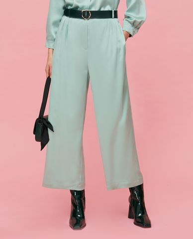  MAX&Co. - Quần nữ ống rộng lưng cao Silk Satin 