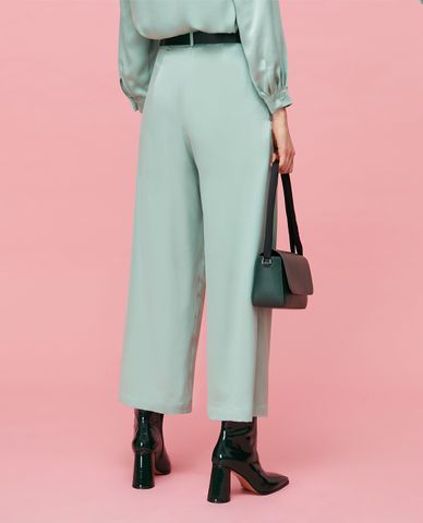  MAX&Co. - Quần nữ ống rộng lưng cao Silk Satin 