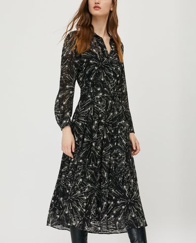  MAX&Co. - Đầm midi sơ mi cổ bẻ tay dài Printed Georgette 