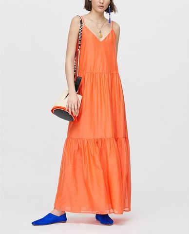  MAX&Co. - Đầm maxi hai dây Cotton Voile And Silk 