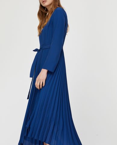  MAX&Co. - Đầm midi tay dài xếp li Lamé Insert 