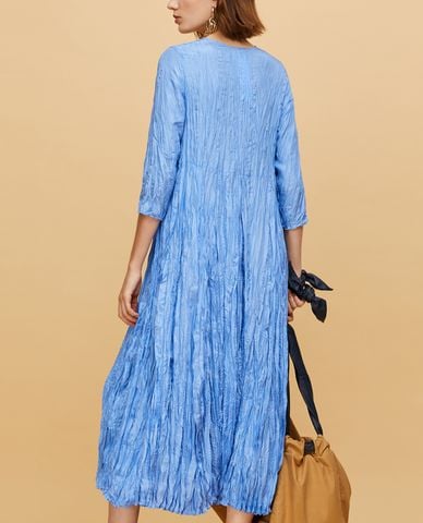  MAX&Co. - Đầm midi cổ V tay lỡ Crinkle Texture Silk 