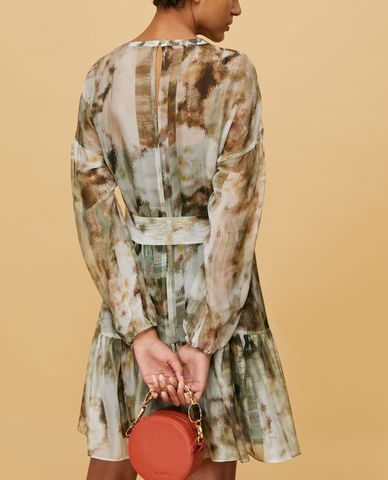  MAX&Co. - Đầm mini tay lỡ cổ tròn xếp ly thời trang 