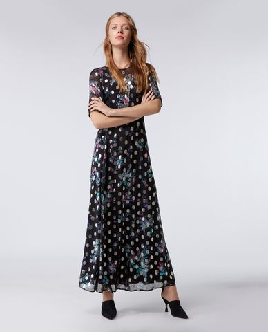  MAX&Co. - Đầm maxi hở lưng họa tiết chấm bi Pamir 