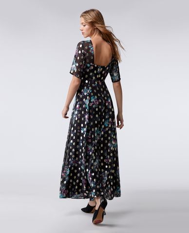  MAX&Co. - Đầm maxi hở lưng họa tiết chấm bi Pamir 