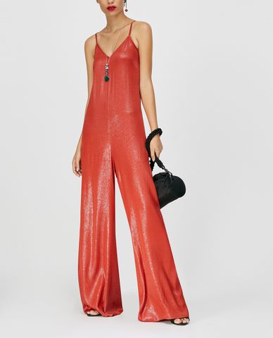  MAX&Co. - Jumpsuits nữ hai dây cổ V Laminated Palazzo 