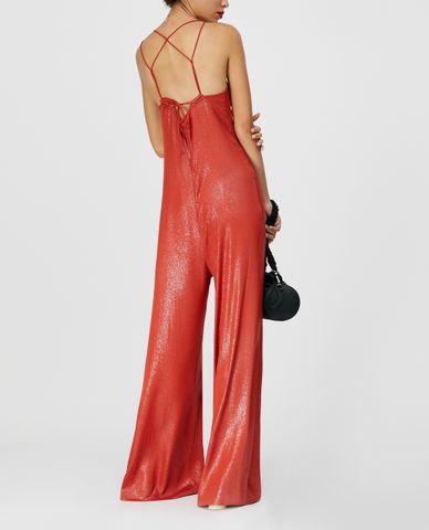  MAX&Co. - Jumpsuits nữ hai dây cổ V Laminated Palazzo 