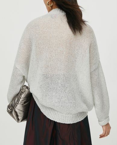  MAX&Co. - Áo cardigan nữ tay dài cổ tròn Metallic Tricot 