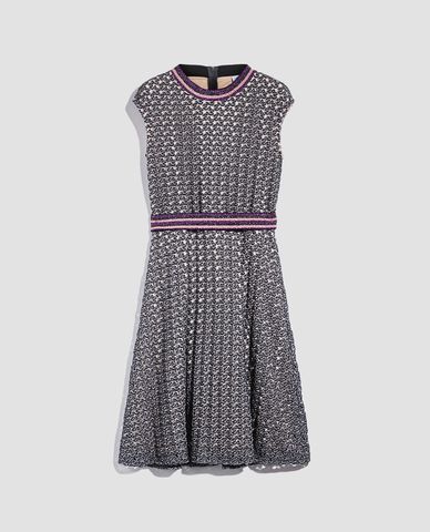  MAX&Co. - Đầm midi cổ tròn tay ngắn xếp li thời trang 