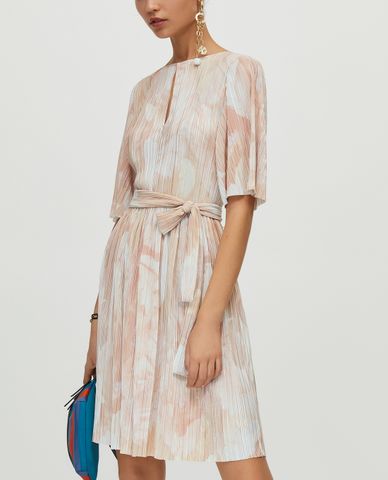  MAX&Co. - Đầm mini tay lỡ cổ tròn Micro Pleated Jersey 