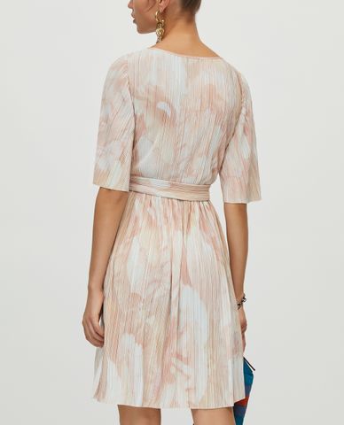  MAX&Co. - Đầm mini tay lỡ cổ tròn Micro Pleated Jersey 